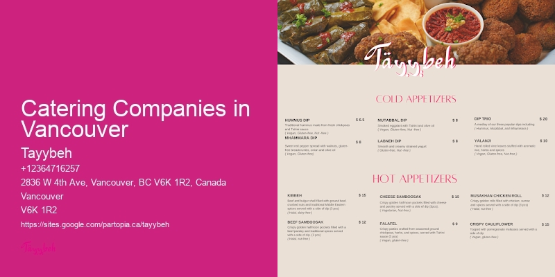 Family-Style Lunch Catering Catering Companies in Vancouver