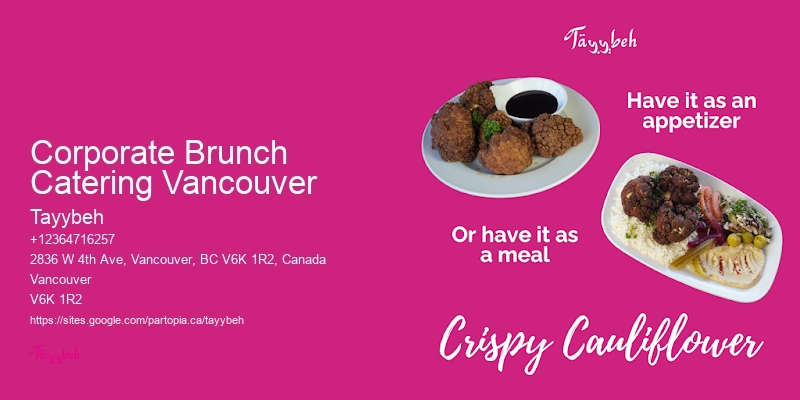 Full-Service Catering Corporate Brunch Catering Vancouver