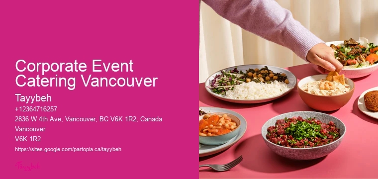 Seasonal Wedding Catering Options Corporate Event Catering Vancouver