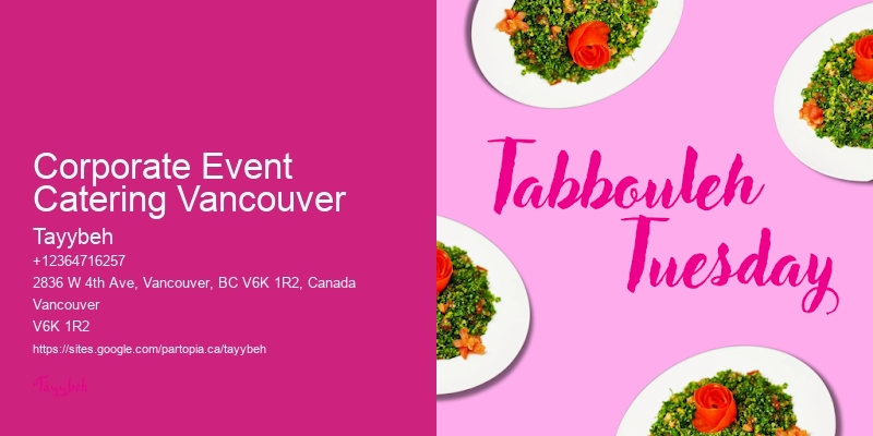 Vegan Brunch Catering Corporate Event Catering Vancouver