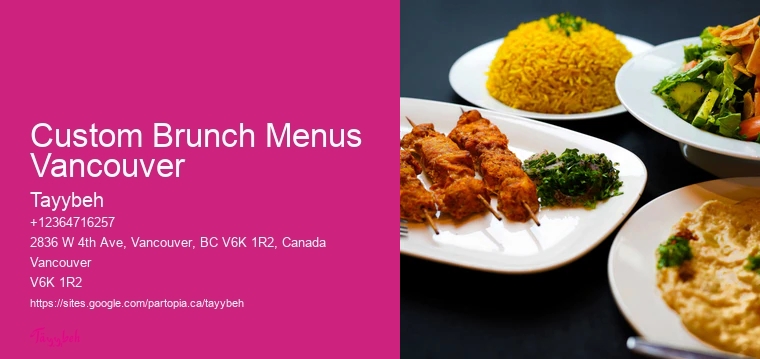Gourmet Catering Custom Brunch Menus Vancouver