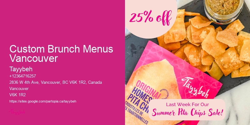 Top-Rated Custom Brunch Menus Vancouver Event Caterers