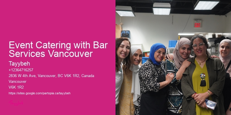 Event Catering with Bar Services Vancouver