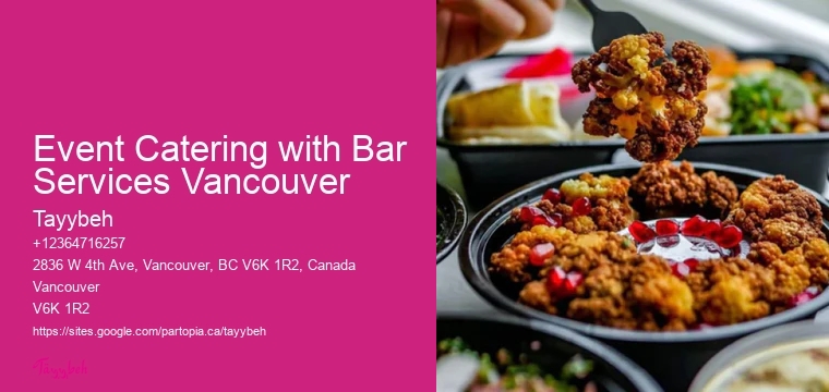Gourmet Meal Delivery Event Catering with Bar Services Vancouver