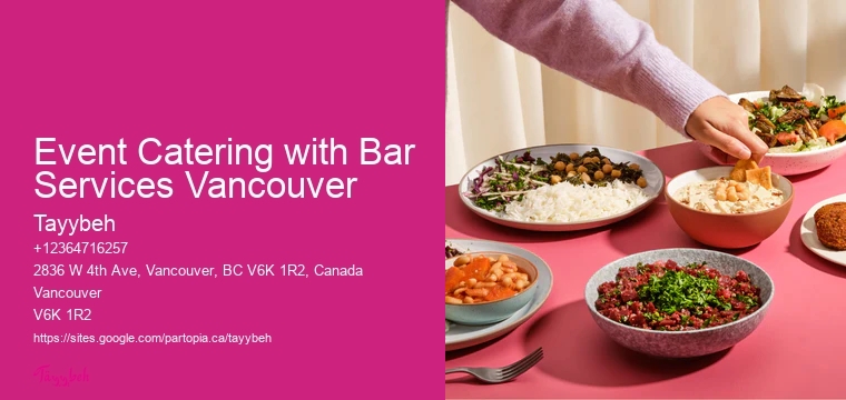 Event Catering with Bar Services Vancouver Halal Wedding Catering