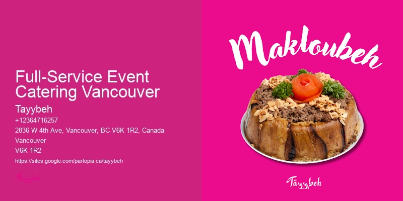 Full-Service Event Catering Vancouver Sustainable Catering