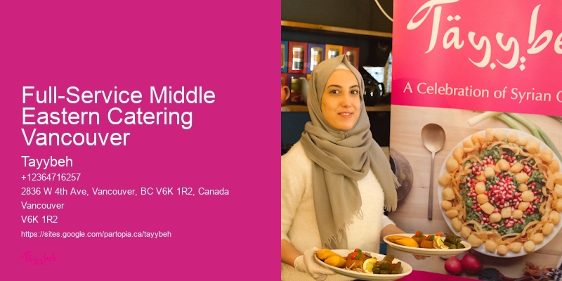 Gourmet Canapés Catering Full-Service Middle Eastern Catering Vancouver