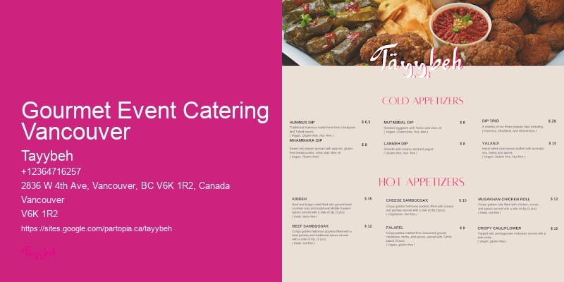 Corporate Catering Packages Gourmet Event Catering Vancouver