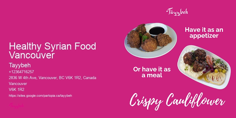 High-End Buffet Catering Healthy Syrian Food Vancouver