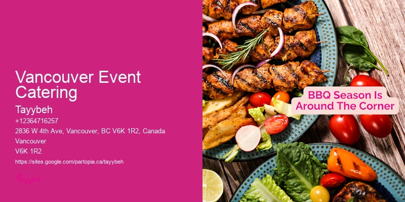 Event Catering with Bar Services Vancouver Event Catering