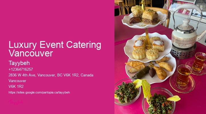 Luxury Event Catering Vancouver Breakfast Catering Menus