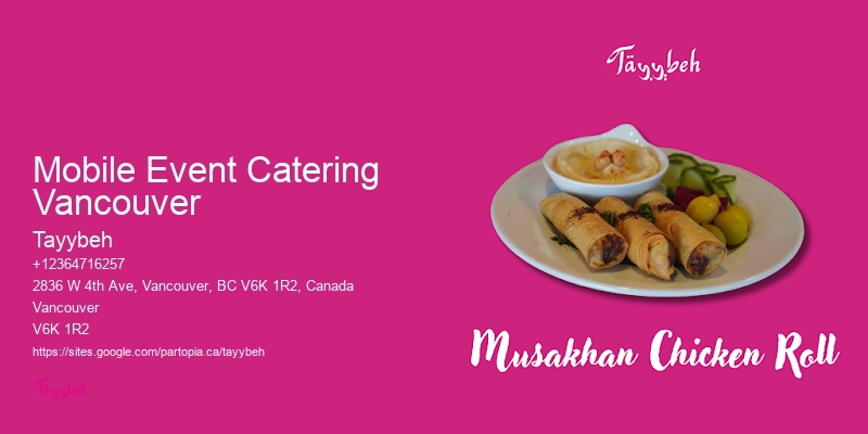 Mobile Event Catering Vancouver Wedding Caterers