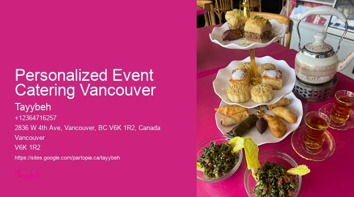 Personalized Event Catering Vancouver Wedding Catering Services