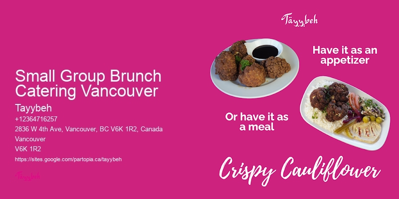 Small Group Brunch Catering Vancouver Halal Catering for Weddings