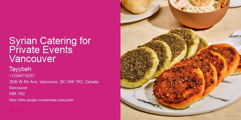 Wedding Catering Packages Syrian Catering for Private Events Vancouver