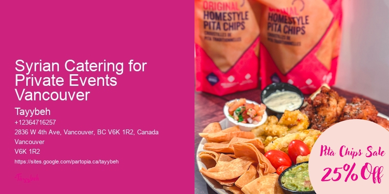 Personalized Wedding Catering Syrian Catering for Private Events Vancouver