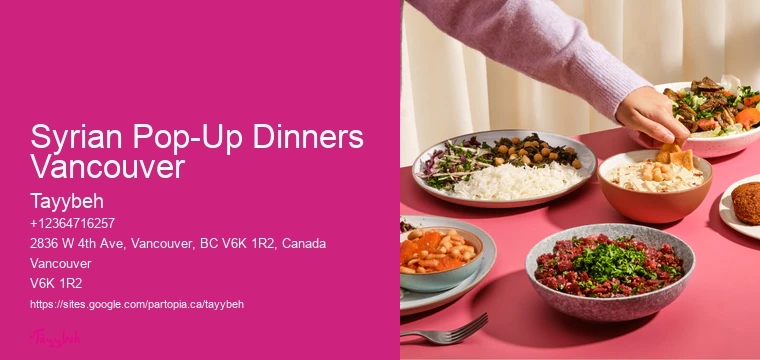 Finger Food Catering Syrian Pop-Up Dinners Vancouver Offices