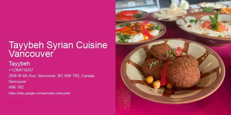 Top Caterers for Events in Tayybeh Syrian Cuisine Vancouver