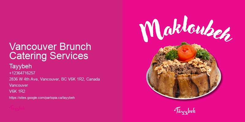 Breakfast Catering Packages Vancouver Brunch Catering Services