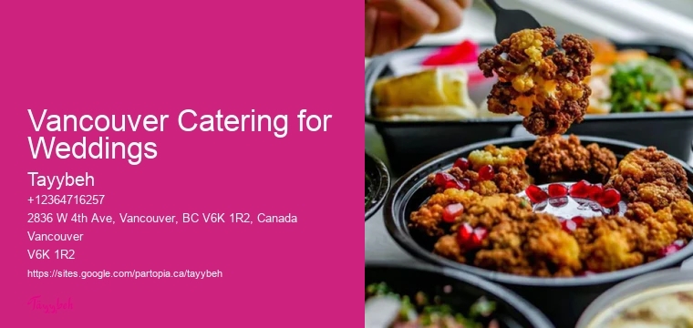 Vancouver Catering for Weddings Brunch Catering Services