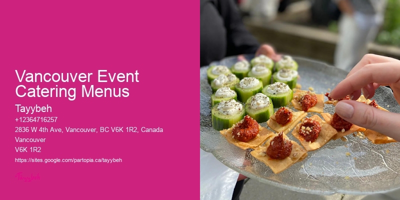 Office Catering Services Vancouver Event Catering Menus