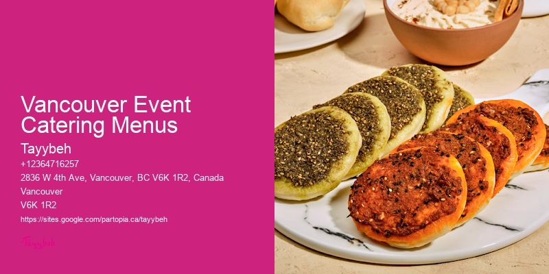 Office Catering For Large Groups Vancouver Event Catering Menus