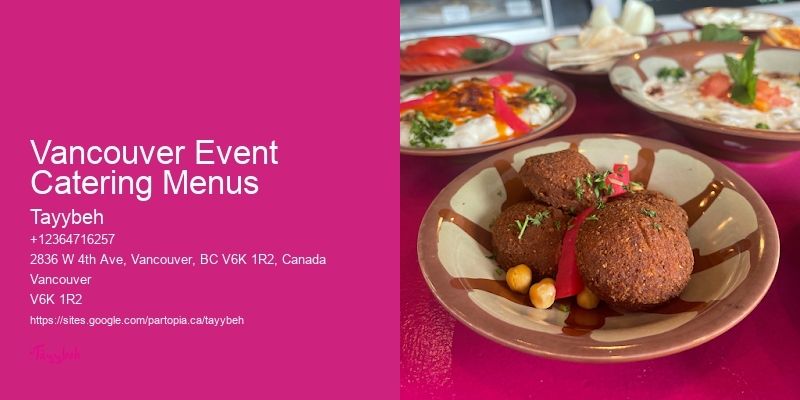 Event Catering for Conferences Vancouver Event Catering Menus