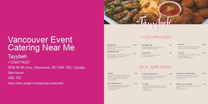 Lunch Catering For Offices Vancouver Event Catering Near Me