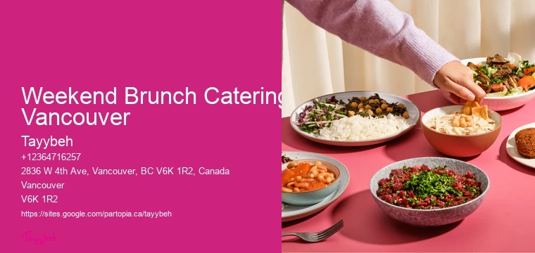 Drop-Off Catering Weekend Brunch Catering Vancouver