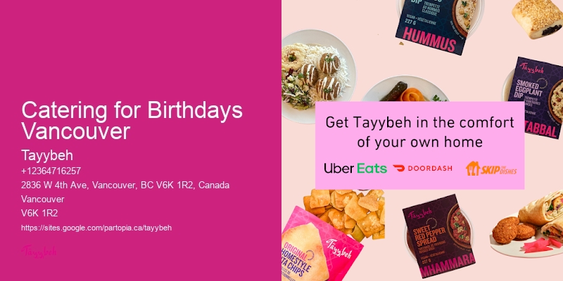 Catering for Birthdays Vancouver