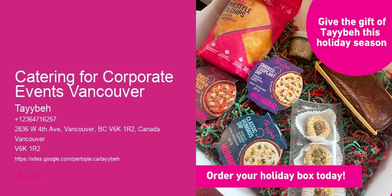 Catering for Corporate Events Vancouver