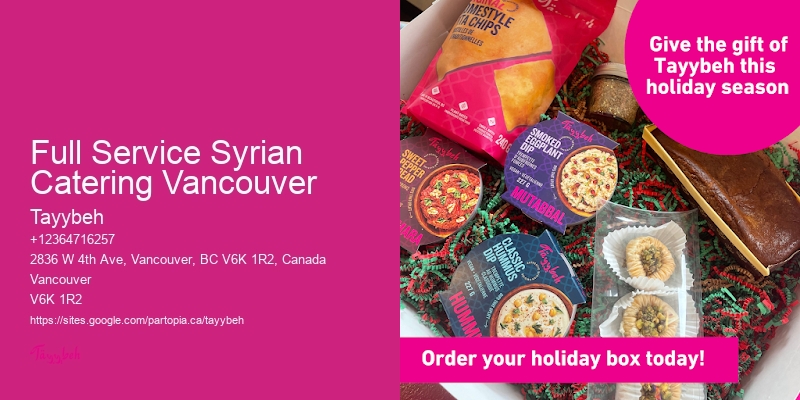 Full Service Syrian Catering Vancouver