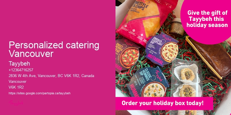 Personalized catering Vancouver