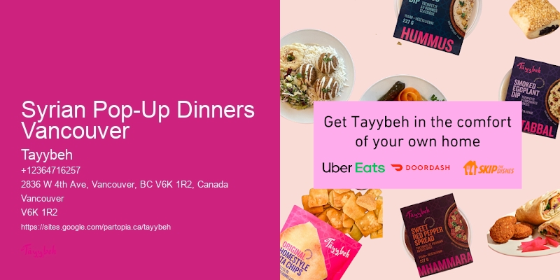 Syrian Pop-Up Dinners Vancouver