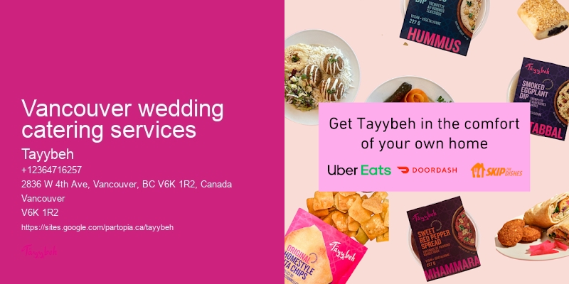 Vancouver wedding catering services