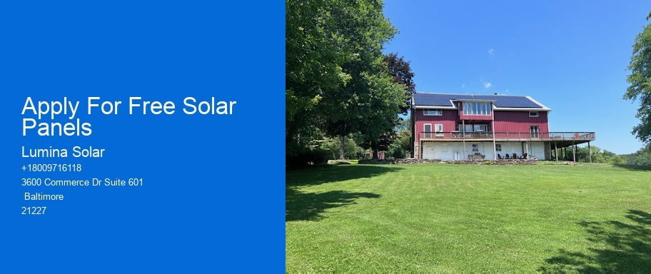 Apply For Free Solar Panels