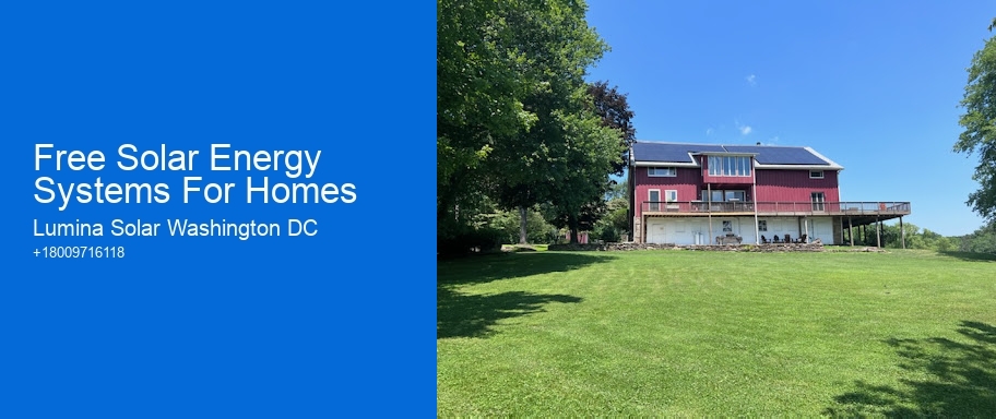 Free Solar Energy Systems For Homes