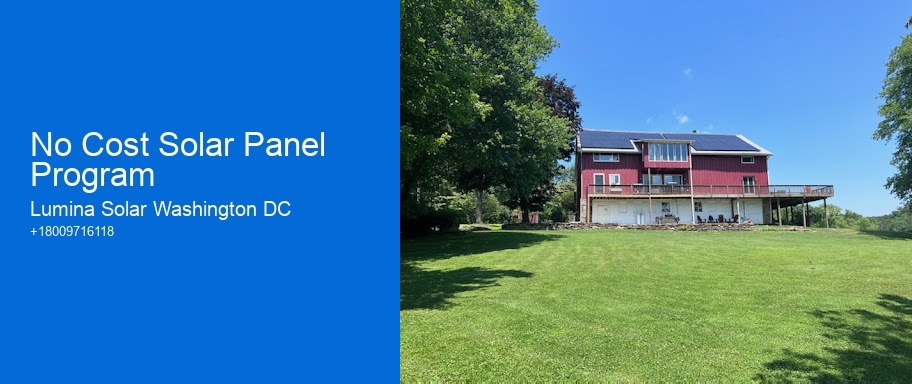 No Cost Solar Panel Program