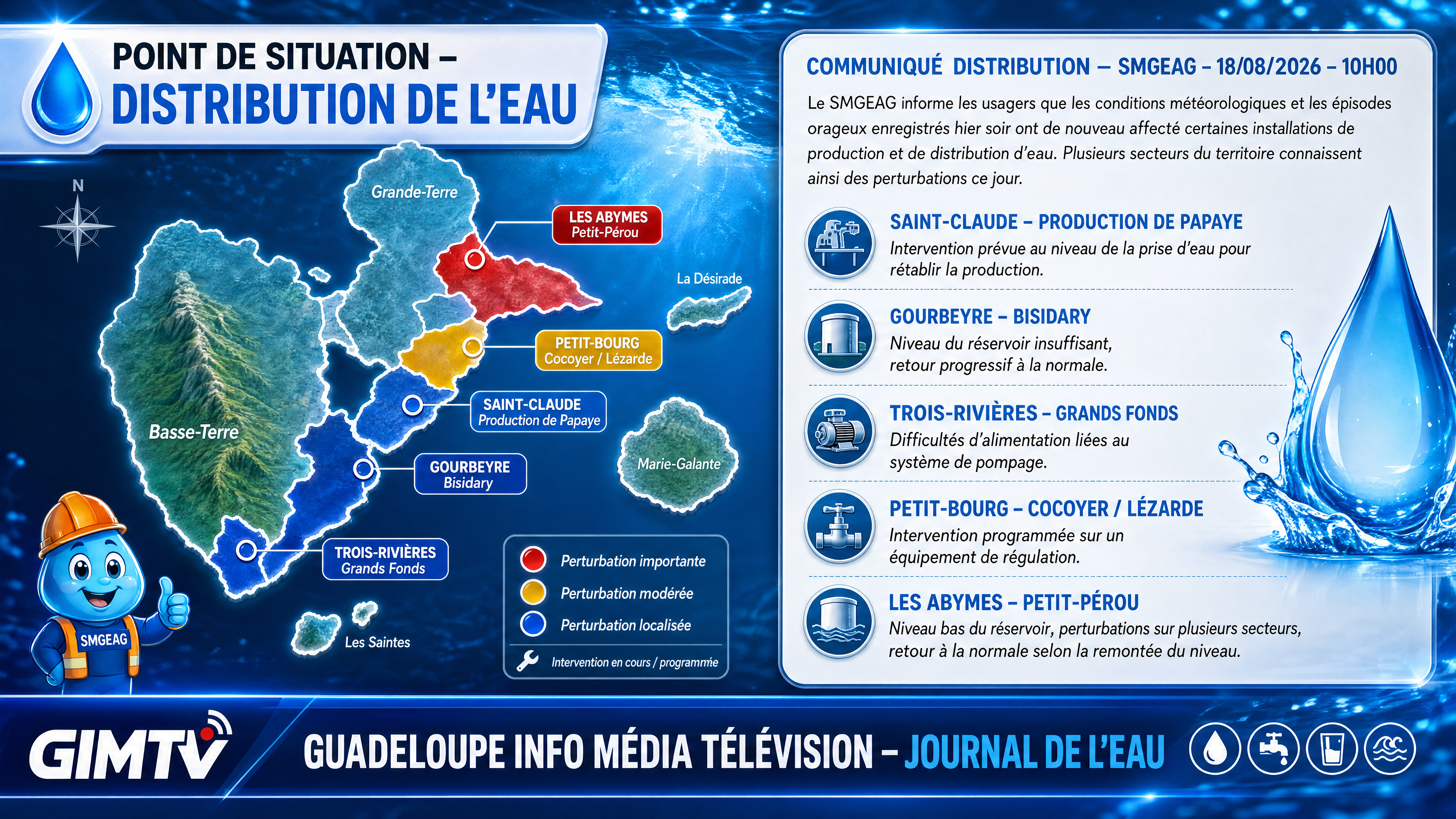 COMMUNIQUÉ – POINT DE SITUATION (10h00)