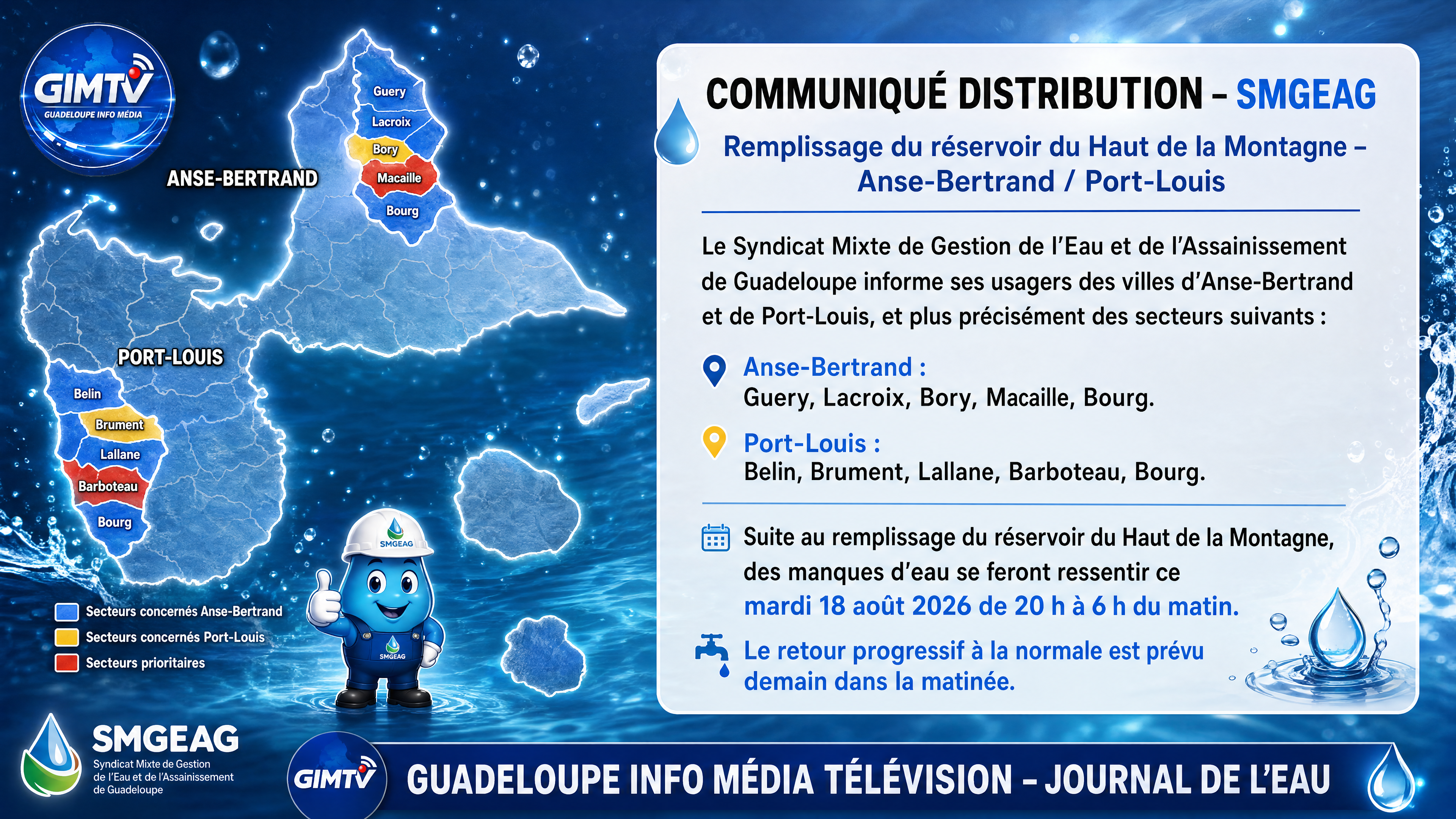 Communiqué officiel du SMGEAG :