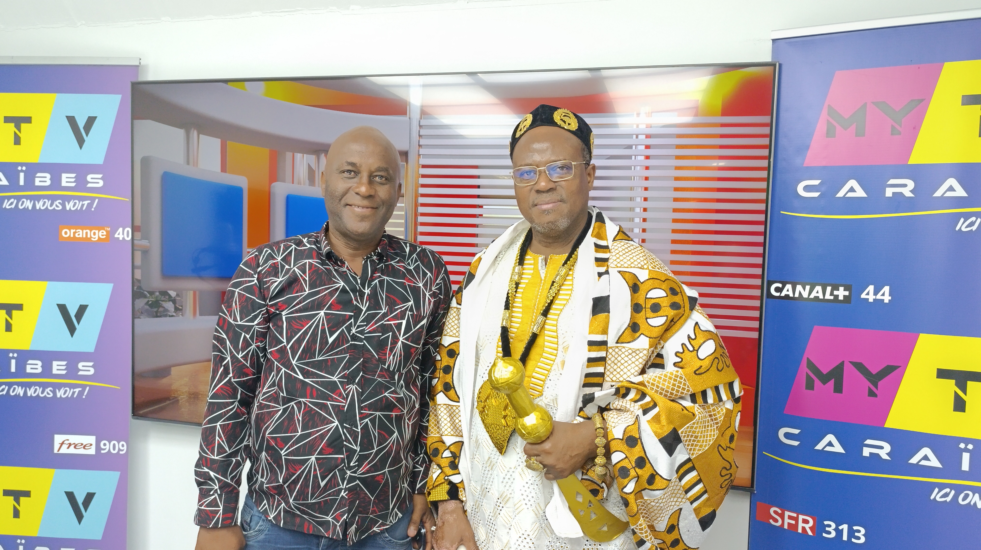 Le Roi du Benin avec Pascal Vaniouka de Mytvcaraïbes