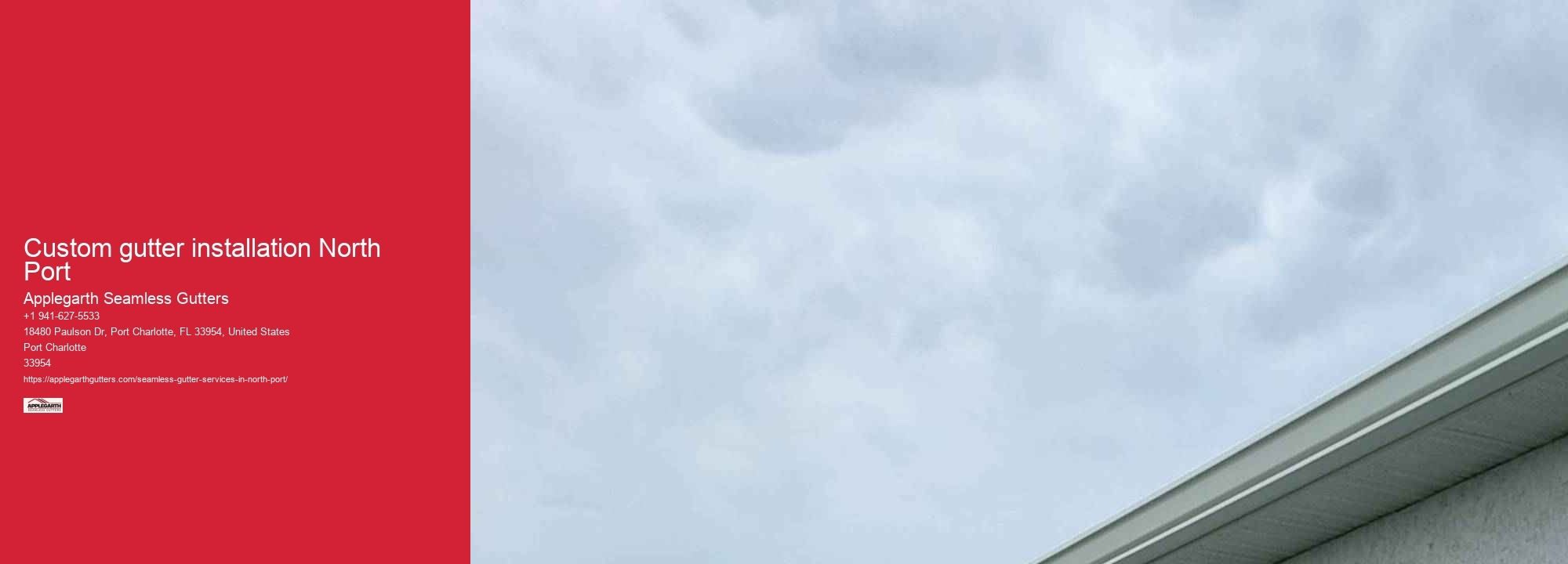 Custom gutter installation North Port