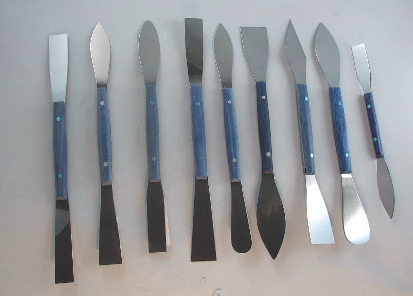Lot de 9 spatules de finition gypsum art