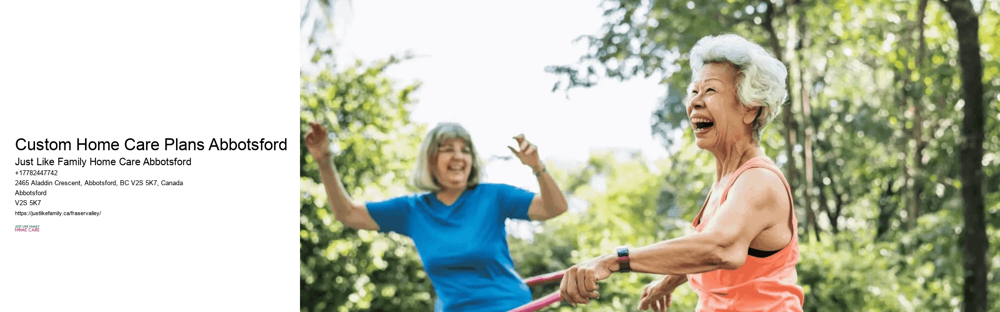 Custom Home Care Plans Abbotsford Home Care Providers