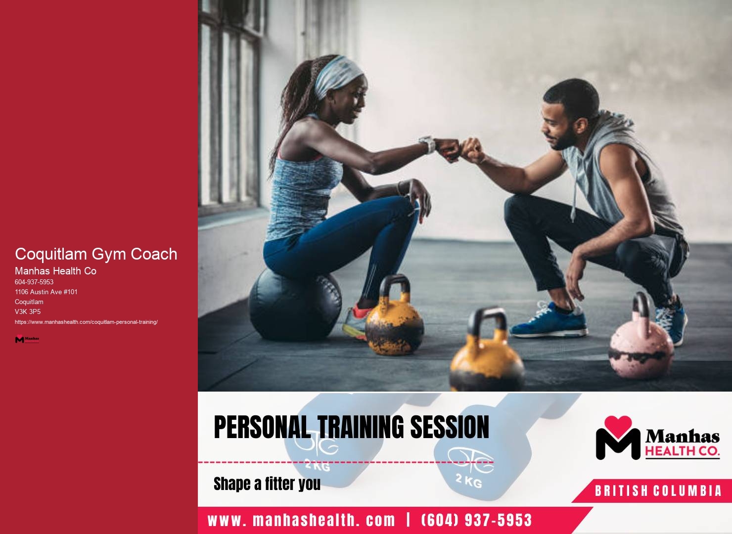 Customized Wellness Coach Coquitlam Gym Coach