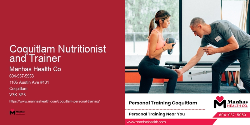 Coquitlam Nutritionist and Trainer Gym and Fitness Coach