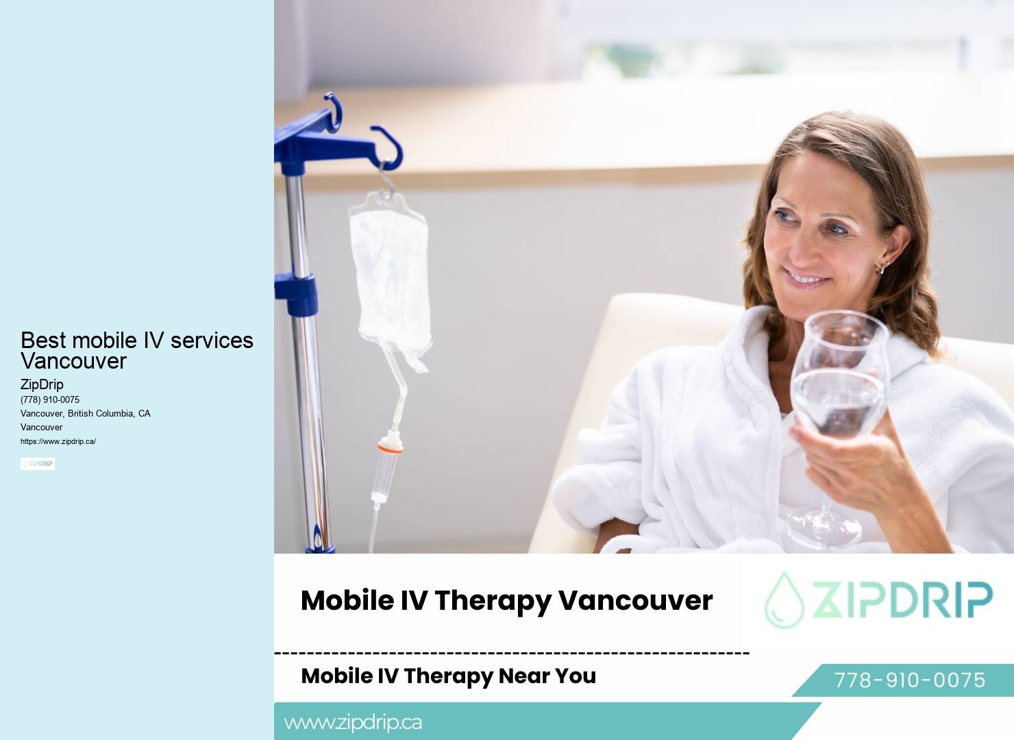 Best mobile IV services Vancouver mobile IV infusion drip