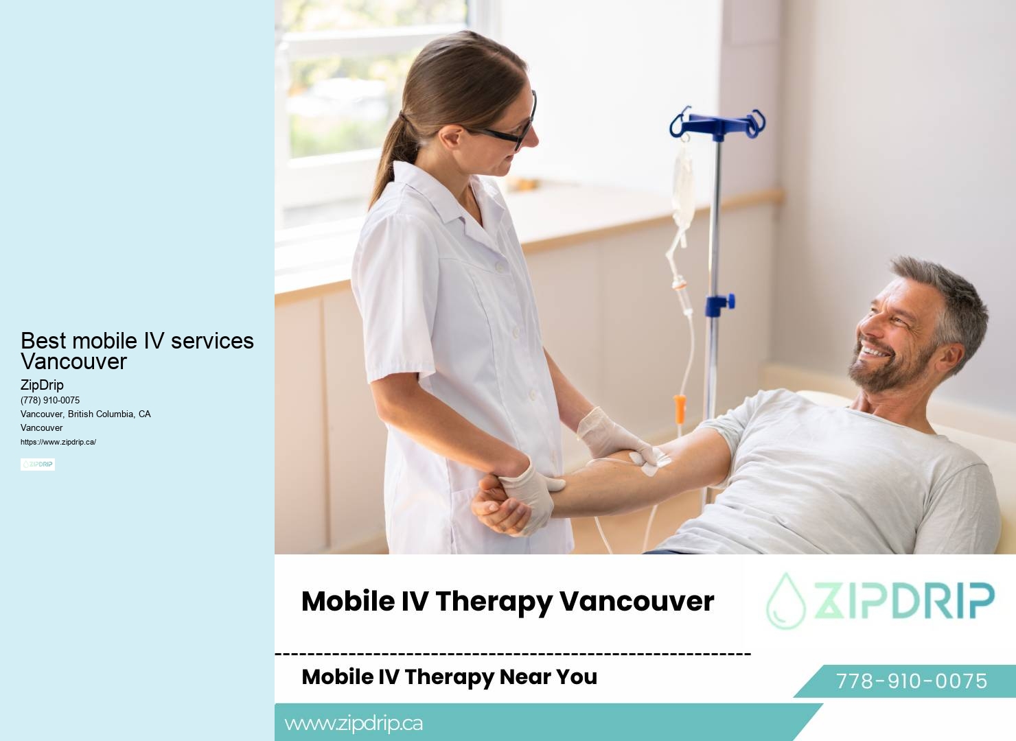 Mobile IV treatments Best mobile IV services Vancouver