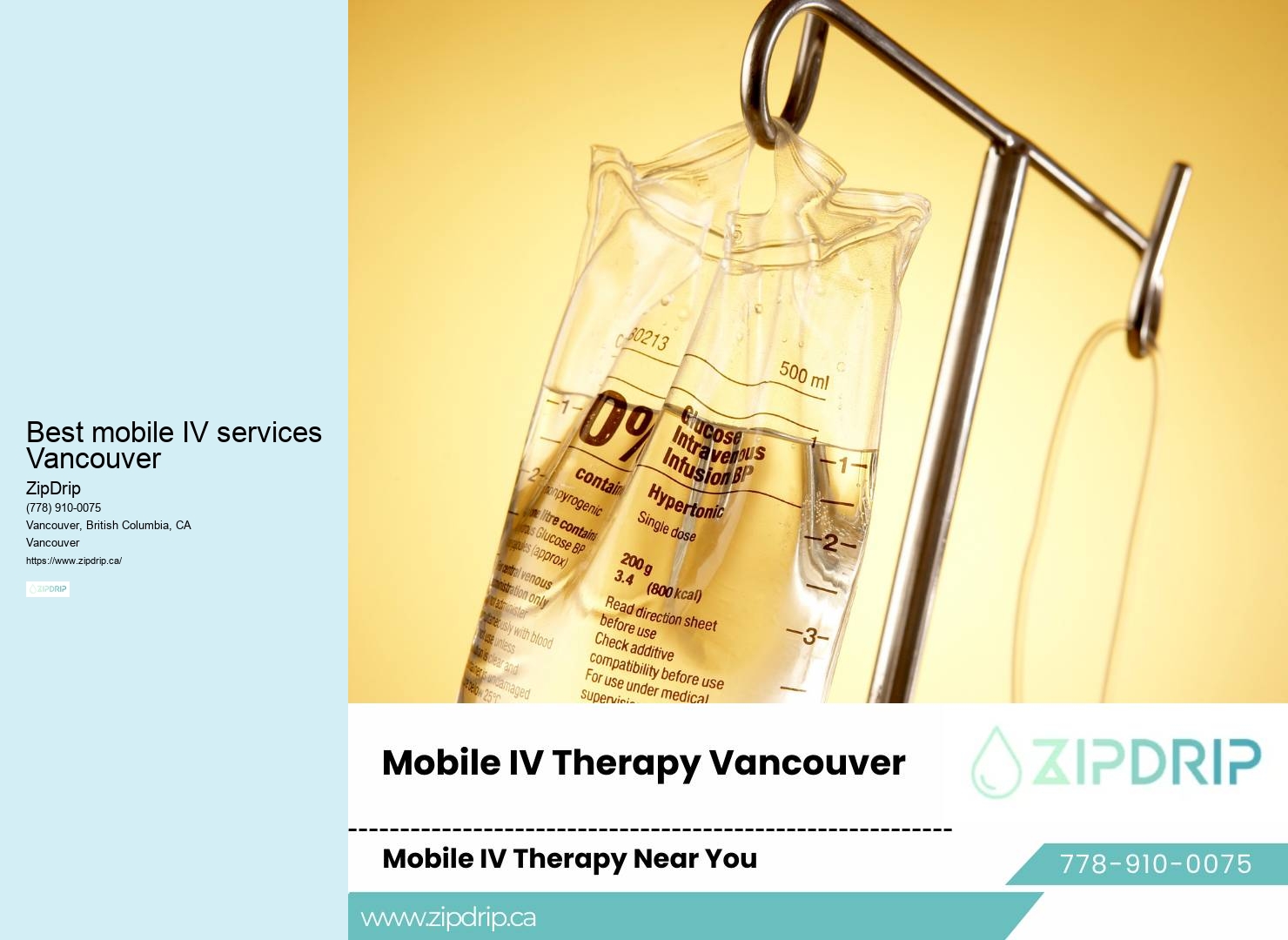 At-Home IV Drip Therapy Best mobile IV services Vancouver