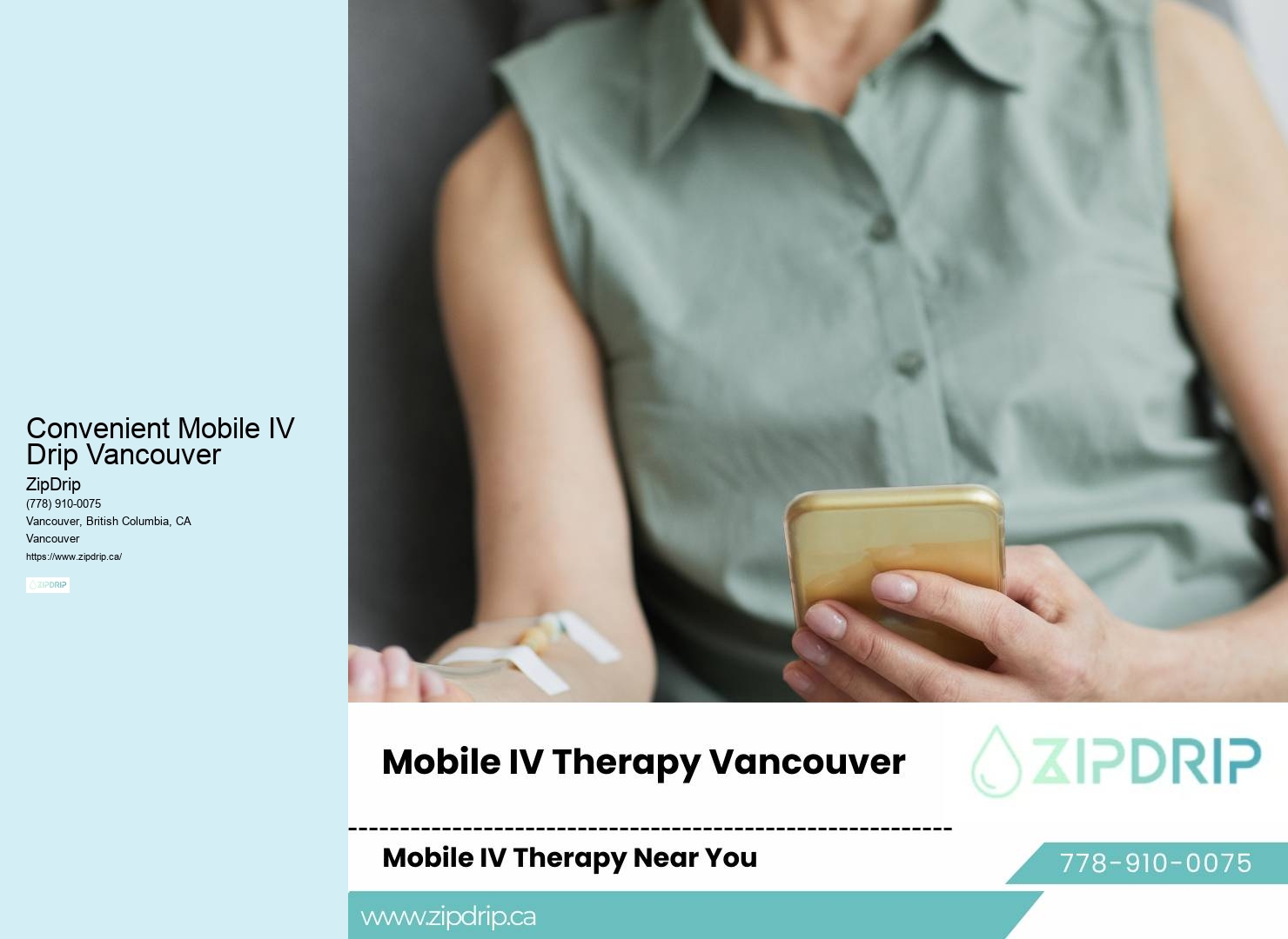 Mobile IV therapy for wellness Convenient Mobile IV Drip Vancouver